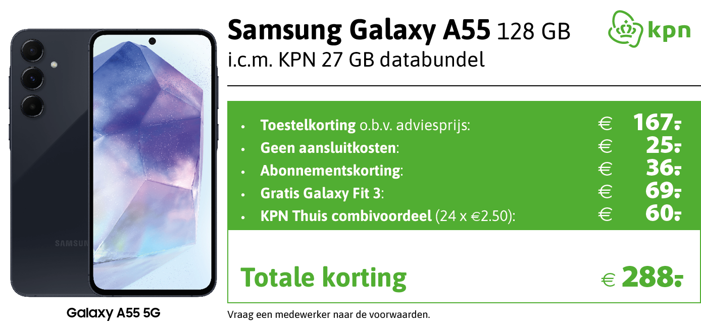 kortingstabel A55 KPN