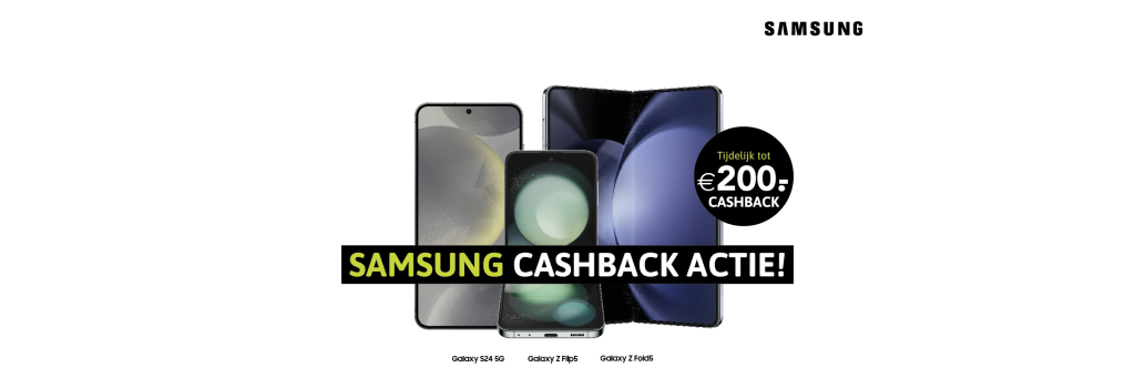 Cashback Samsung Galaxy S24 series, Z Fold5 en Z Flip5