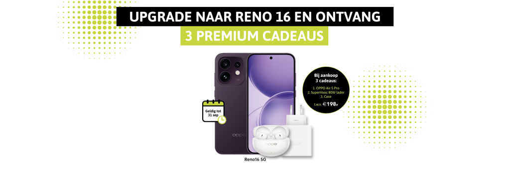 OPPO Reno16-serie introductieactie bij Welcom